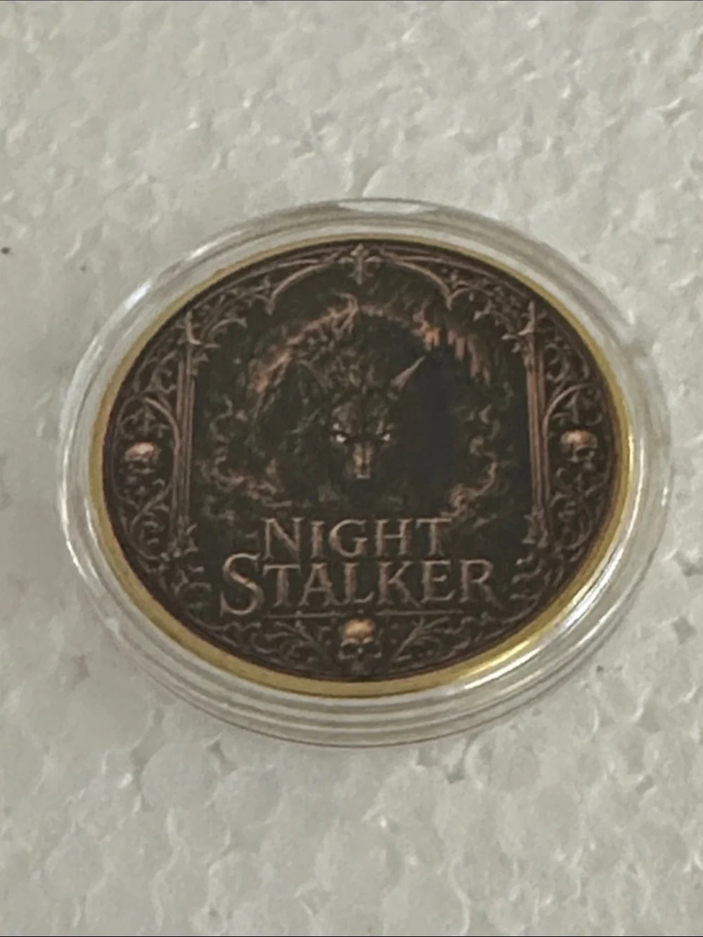 Night Stalker Decorative Collectible Coin - Black and Gold